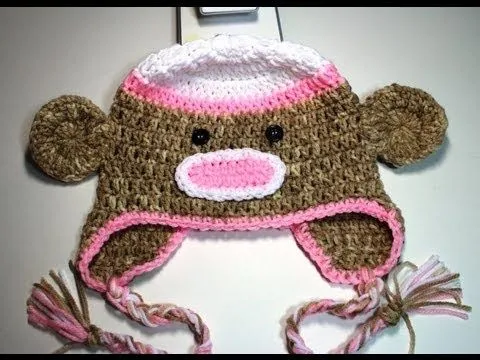 Como tejer un Gorro de mono en #crochet - video 1 - YouTube Como tejer un Gorro de mono en #crochet - video 1 - YouTube