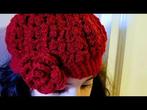 Como tejer gorro para niñas en crochet - YouTube