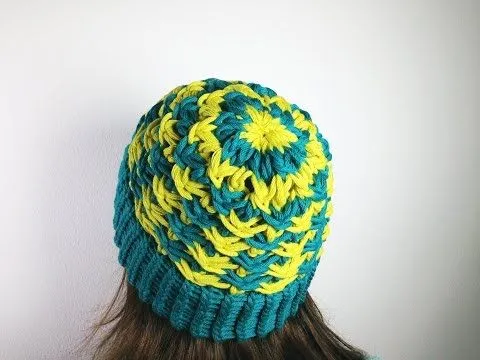 Cómo tejer un gorro en punto estrella con telar circular (Tutorial ... Cómo tejer un gorro en punto estrella con telar circular (Tutorial ...