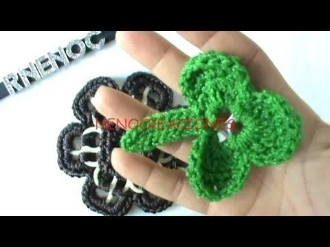 COMO TEJER HOJA DISEÑO TREBOL CON ARILLOS Y GANCHILLO CROCHET ... COMO TEJER HOJA DISEÑO TREBOL CON ARILLOS Y GANCHILLO CROCHET ...
