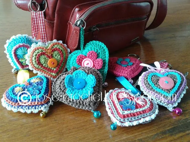 El Taller de Bielisa » Corazones-llavero de ganchillo El Taller de Bielisa » Corazones-llavero de ganchillo
