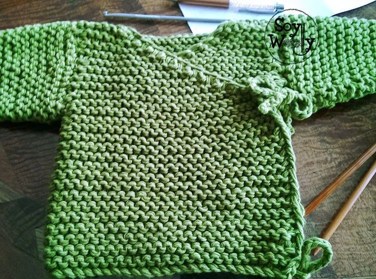 Tejer mangas chaqueta chaleco bebe palillos-Soy Woolly | KNITTING ... Tejer mangas chaqueta chaleco bebe palillos-Soy Woolly | KNITTING ...