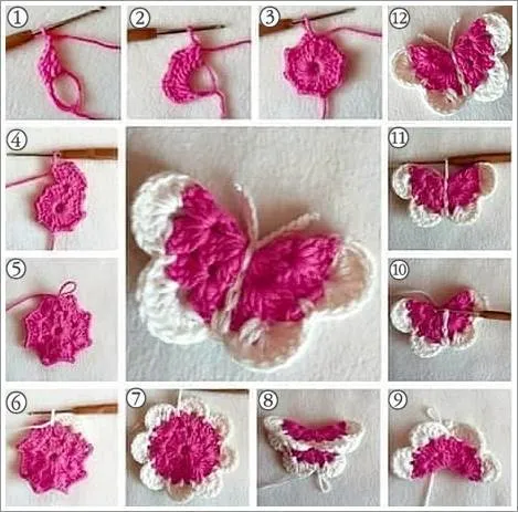 Cómo tejer una mariposa crochet paso a paso - Paso a Paso Cómo tejer una mariposa crochet paso a paso - Paso a Paso