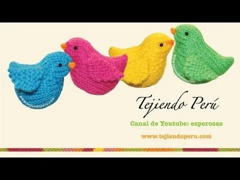 Cómo tejer pajaritos en dos agujas o palitos - YouTube Cómo tejer pajaritos en dos agujas o palitos - YouTube