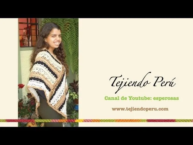Cómo tejer un poncho a crochet con dos rectángulos - YouTube Cómo tejer un poncho a crochet con dos rectángulos - YouTube