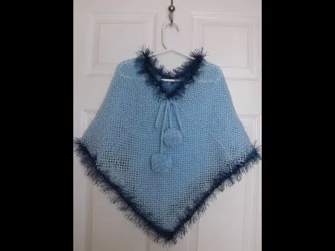 Como Tejer Un Poncho De Niña En Telar Cuadrado - YouTube