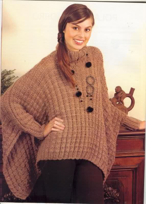 Patrones para tejer ponchos a dos agujas - Imagui Patrones para tejer ponchos a dos agujas - Imagui