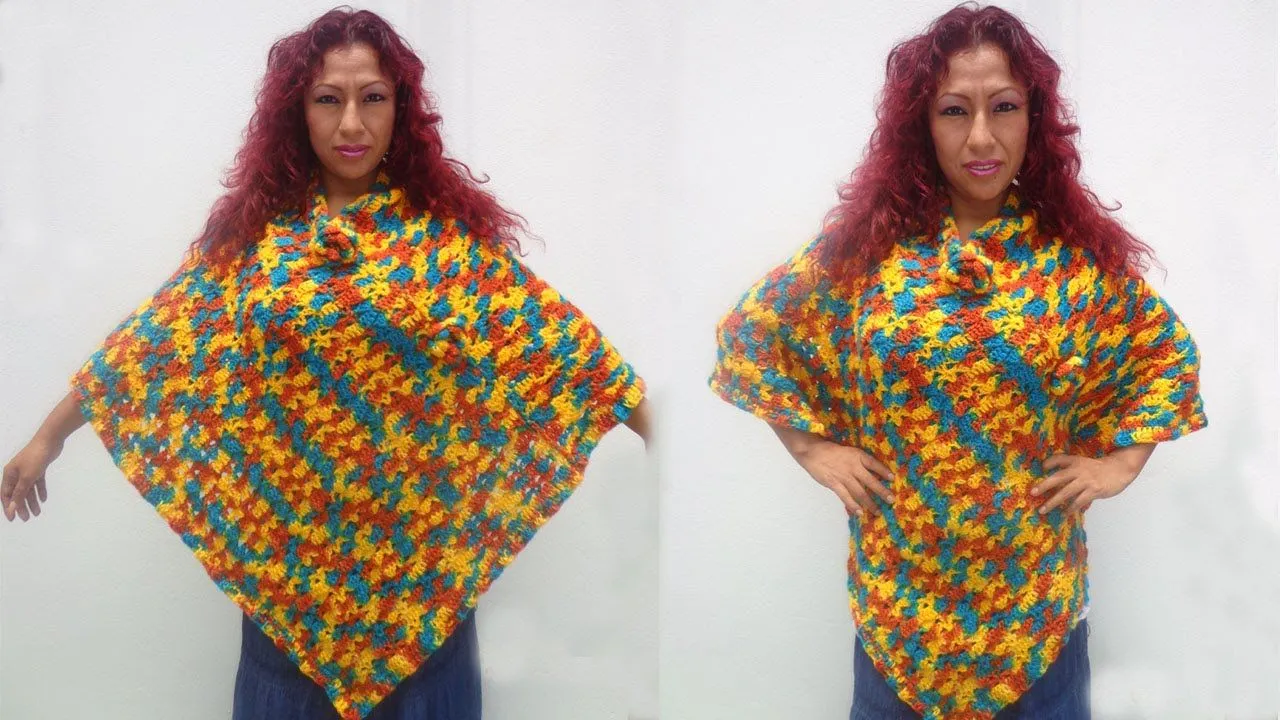 COMO TEJER ESTE PONCHO EN L TEJIDO A CROCHET PASO A PASO - YouTube COMO TEJER ESTE PONCHO EN L TEJIDO A CROCHET PASO A PASO - YouTube