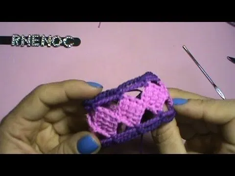 COMO TEJER PULSERA TUNECINO Y GANCHILLO, NIVEL AVANZADO - YouTube