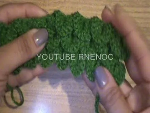 1 DE 2 COMO TEJER PUNTO ESCAMA, COCODRILO GANCHILLO CROCHET - YouTube