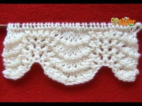 Cómo Tejer Punto Ondas-Feather and Fan 2 Agujas (13) - YouTube Cómo Tejer Punto Ondas-Feather and Fan 2 Agujas (13) - YouTube