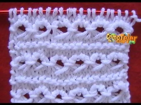 Como Tejer Punto Peruano-Broomstick Loop Stitch 2 Agujas (7) - YouTube