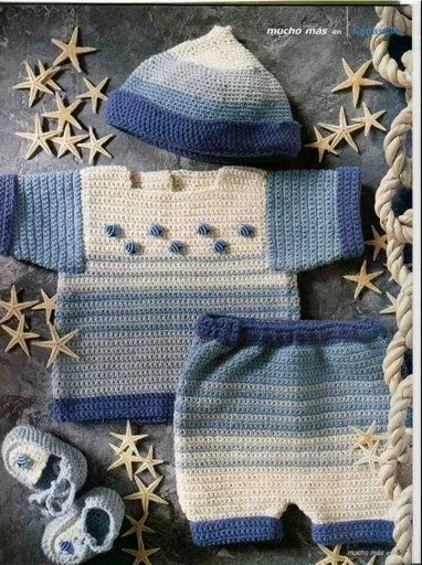 Como tejer ropa de bebé en crochet - Imagui