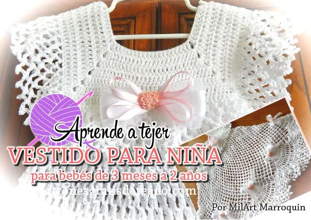 Cómo tejer un vestido para bautismo / Tutorial crochet | Crochet y ... Cómo tejer un vestido para bautismo / Tutorial crochet | Crochet y ...