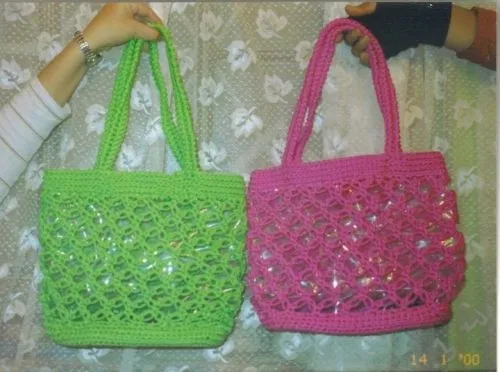 Muestra de bolsos tejidos en crochet - Imagui