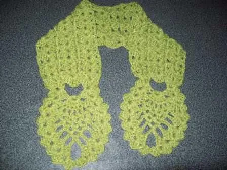 tejido crochet de ana: CUELLO CON PUNTO PIÑA tejido crochet de ana: CUELLO CON PUNTO PIÑA