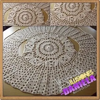 tejido crochet y artesanías: CHALECOS REDONDOS x4.