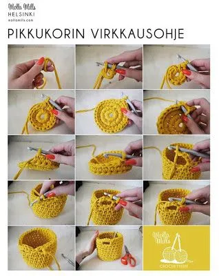Tejido Facil: Paso a Paso: Canastita rapidísima en crochet :)