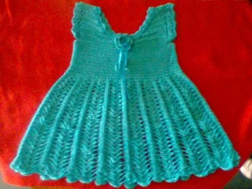 Paso a paso como hacer vestido de niñas a crochet - Imagui