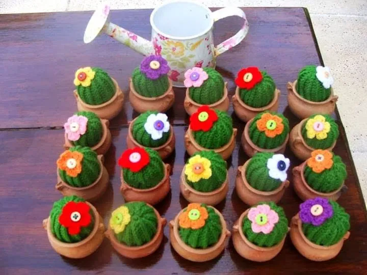 tejidos artesanales en crochet: cactus tejidos en crochet