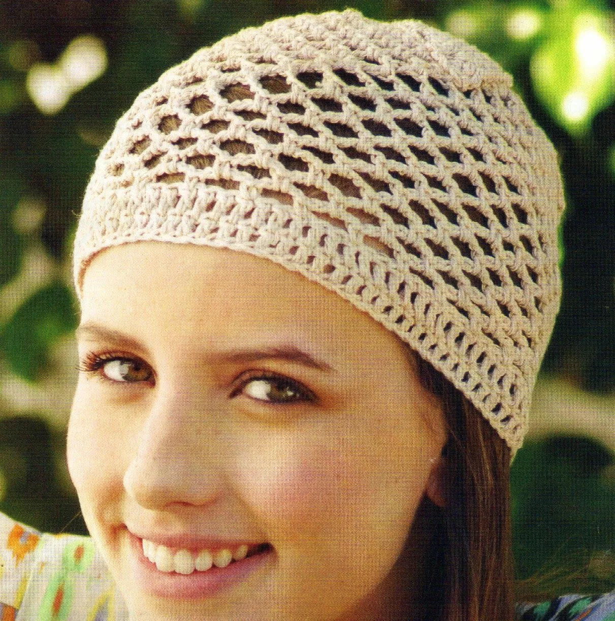 tejidos artesanales en crochet: gorro tejido en punto red con ...