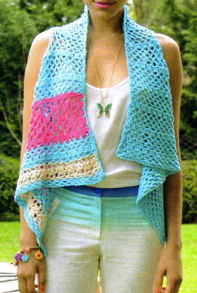 tejidos artesanales en crochet: moderno chaleco tejido en crochet ... tejidos artesanales en crochet: moderno chaleco tejido en crochet ...
