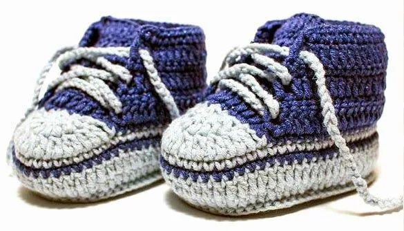 tejidos artesanales en crochet: como tejer zapatitos en crochet ...