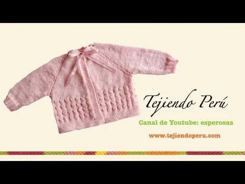 Ropón o chaquetita para bebé - Tejiendo Perú Ropón o chaquetita para bebé - Tejiendo Perú