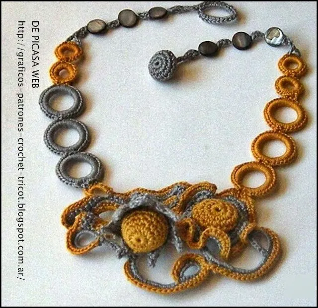 TEJIDOS A CROCHET - GANCHILLO - PATRONES: COLLARES TEJIDOS A CROCHET TEJIDOS A CROCHET - GANCHILLO - PATRONES: COLLARES TEJIDOS A CROCHET