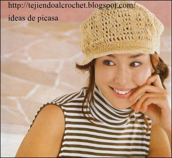 TEJIDOS A CROCHET - GANCHILLO - PATRONES: CAPELINA , GORRITO CON ...
