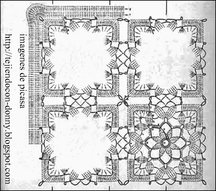 TEJIDOS A CROCHET - GANCHILLO - PATRONES: CUBRECAMA TEJIDO A ...