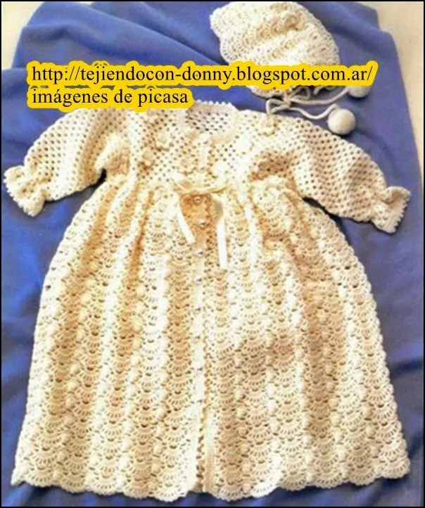 TEJIDOS A CROCHET - GANCHILLO - PATRONES: VESTIDO DE BAUTISMO ...