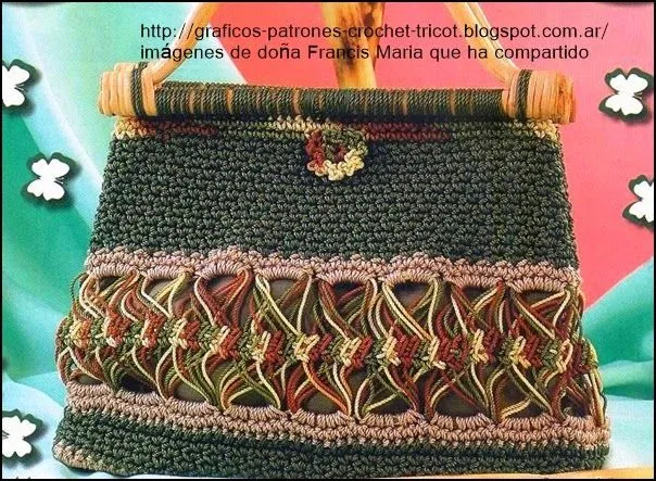 TEJIDOS A CROCHET - GANCHILLO - PATRONES: BOLSO TEJIDO A CROCHET TEJIDOS A CROCHET - GANCHILLO - PATRONES: BOLSO TEJIDO A CROCHET