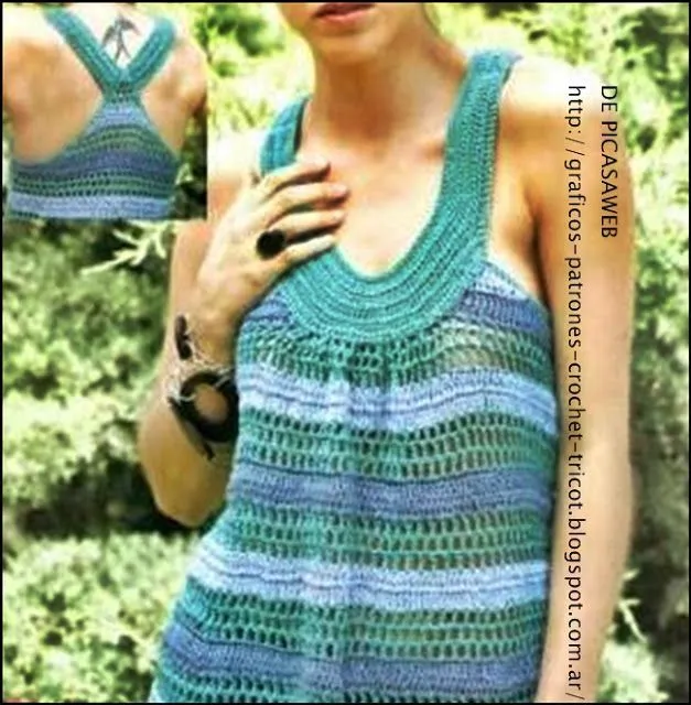 TEJIDOS A CROCHET - GANCHILLO - PATRONES: MUSCULOSA TEJIDA A ... TEJIDOS A CROCHET - GANCHILLO - PATRONES: MUSCULOSA TEJIDA A ...