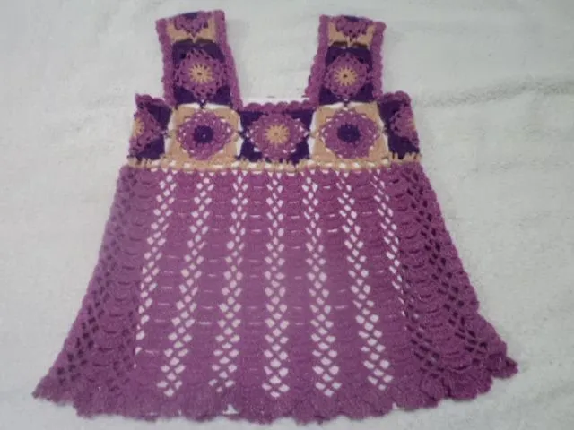 Tejidos Kangél: vestido de niña a ganchillo Tejidos Kangél: vestido de niña a ganchillo