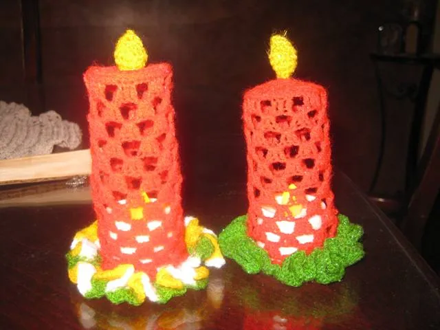 MIS TEJIDOS Y ALGO MAS: VELAS TEJIDAS EN CROCHET MIS TEJIDOS Y ALGO MAS: VELAS TEJIDAS EN CROCHET