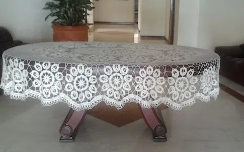 Los Tejidos y Telares de Lucero: mantel ovalado en crochet Los Tejidos y Telares de Lucero: mantel ovalado en crochet