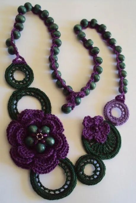 TejidosElizabeth: Espectacular Collar tejido a Crochet! TejidosElizabeth: Espectacular Collar tejido a Crochet!