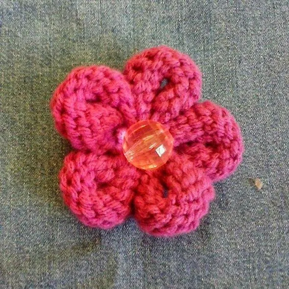 Como hacer flores de lana en dos agujas - Imagui