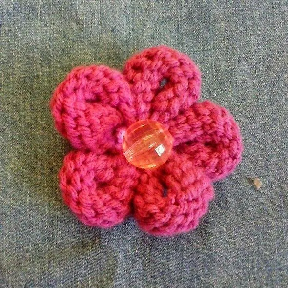 TEJIENDO A DOS AGUJAS: Tutorial Flor tejida a dos agujas TEJIENDO A DOS AGUJAS: Tutorial Flor tejida a dos agujas