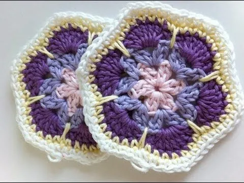 Tutorial African Flower Granny Hexágono Paso A Paso En Español ... Tutorial African Flower Granny Hexágono Paso A Paso En Español ...