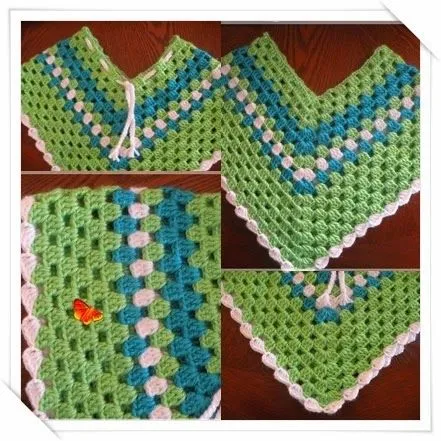 Tejiendo un poco con Martha: * PONCHO O RUANA PARA NIÑA Tejiendo un poco con Martha: * PONCHO O RUANA PARA NIÑA