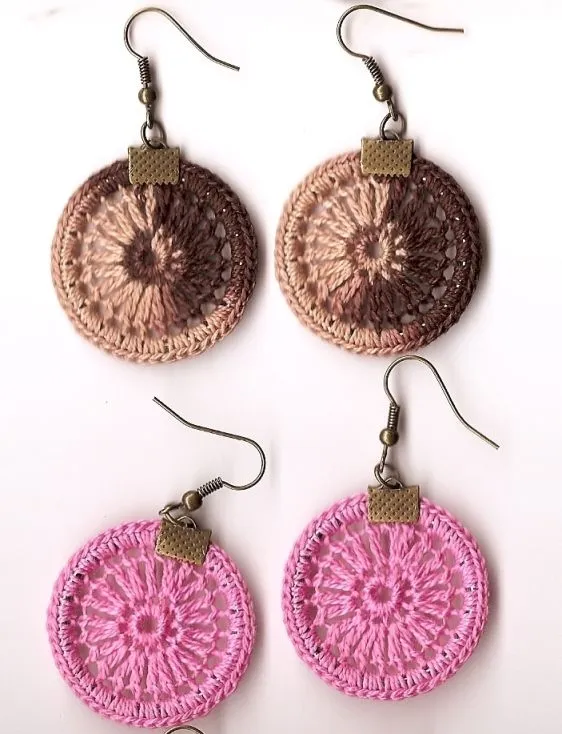 Tejiendo Maule: Aretes Tejidos a Crochet