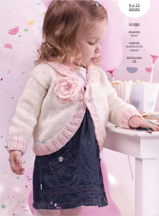 Tejiendo para la princesita: bolero dos agujas | Crochet y Dos agujas Tejiendo para la princesita: bolero dos agujas | Crochet y Dos agujas