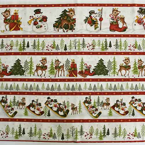Tela Cenefas Navidad Algodón | Telas de la Cruz Tela Cenefas Navidad Algodón | Telas de la Cruz