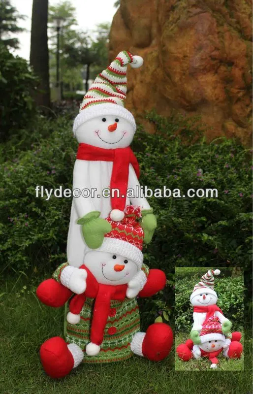 tela extensible muñeco de nieve decoración del hogar | Muñecos de ...