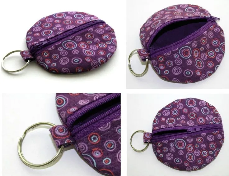 Hecho de Tela: Llavero-monedero con cremallera | Sewing ... Hecho de Tela: Llavero-monedero con cremallera | Sewing ...