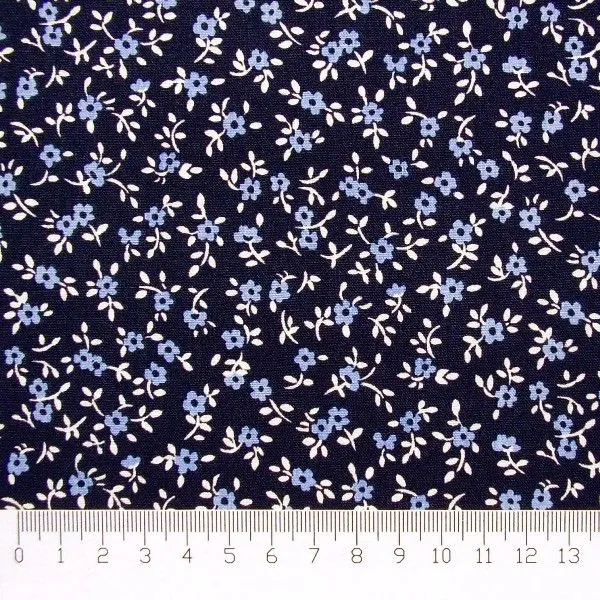 tela-patchwork-florecitas-azul ...