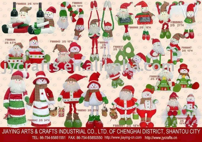 tela de santa muñeco de nieve de navidad decoraciones-Otros ...