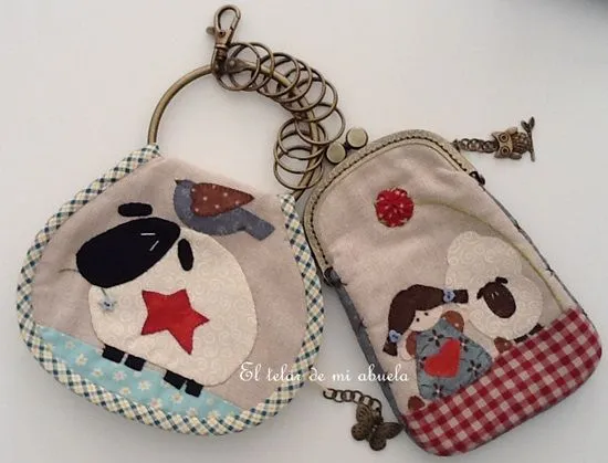 El telar de mi abuela ♥: MONEDEROS Y LLAVEROS CON ANILLAS. El telar de mi abuela ♥: MONEDEROS Y LLAVEROS CON ANILLAS.